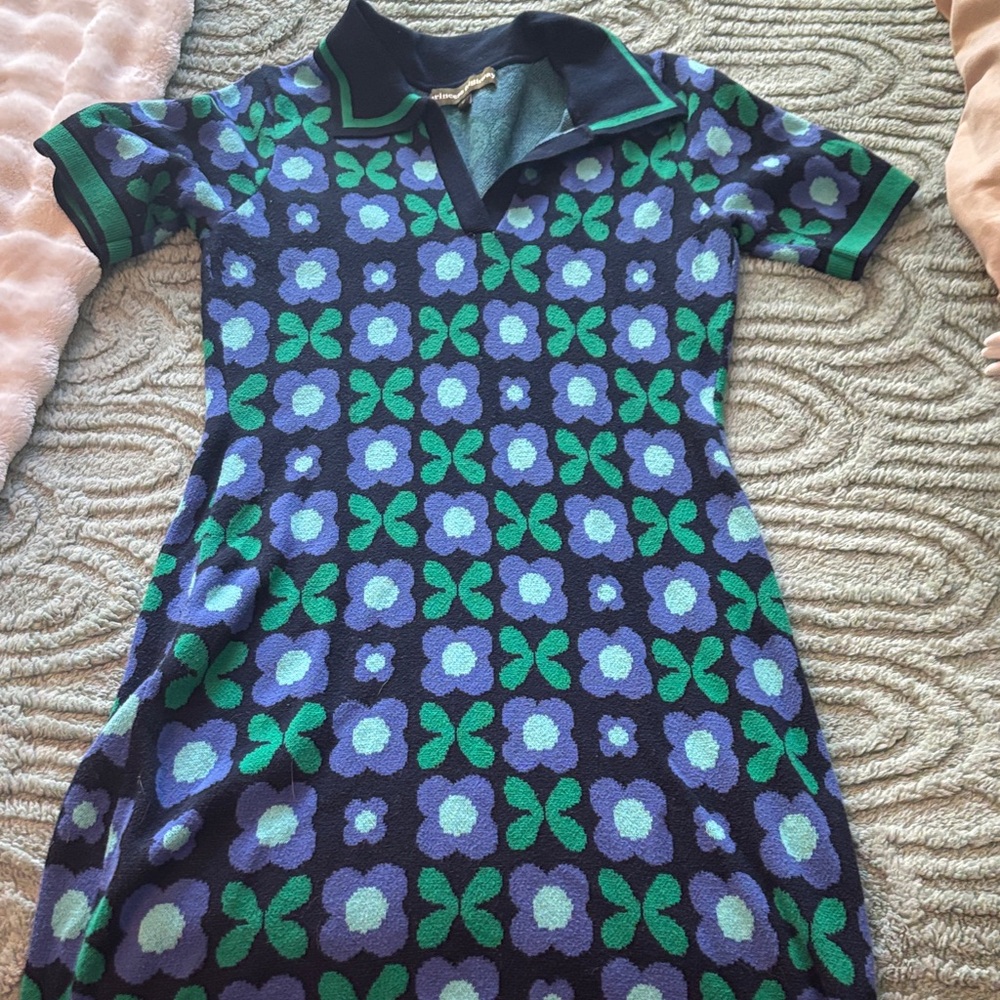 Princess Highway Green and Blue Knit Top